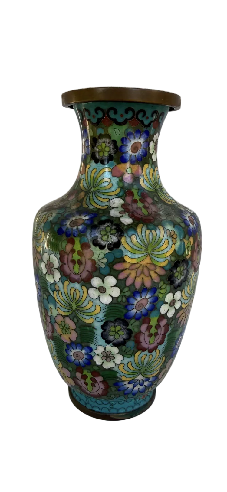 Early 20th-Century Chinese Cloisonné Millefleur Vase