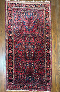 Antique Persian Sarouk Hand-Knotted Scatter Rug (c. 1900–1930) – 59" x 32"