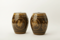 Pair of Large Chinese Brown-Glazed Storage Vessels, Late Qing Dynasty