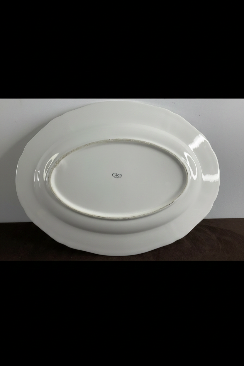 Vintage Gien France Ceramic Oval Fish Platter – Brown Trout Sporting/Naturalist Serving Dish (16")