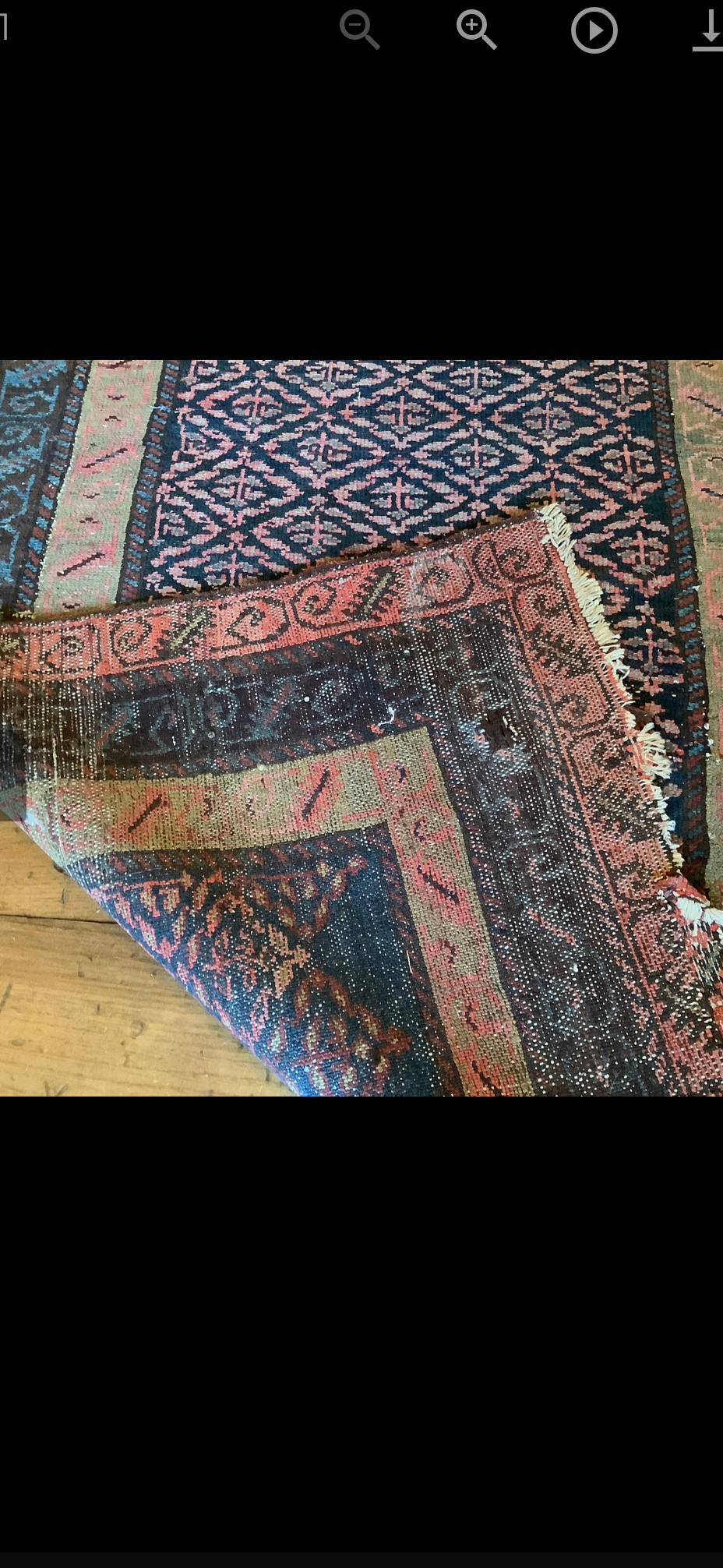 Antique Distressed Persian Tribal Runner – Hand-Knotted Wool (6' x 3.5')