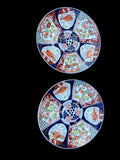 Pair of Large Japanese Imari Porcelain Chargers, 17.75”, Meiji/Taishō Period