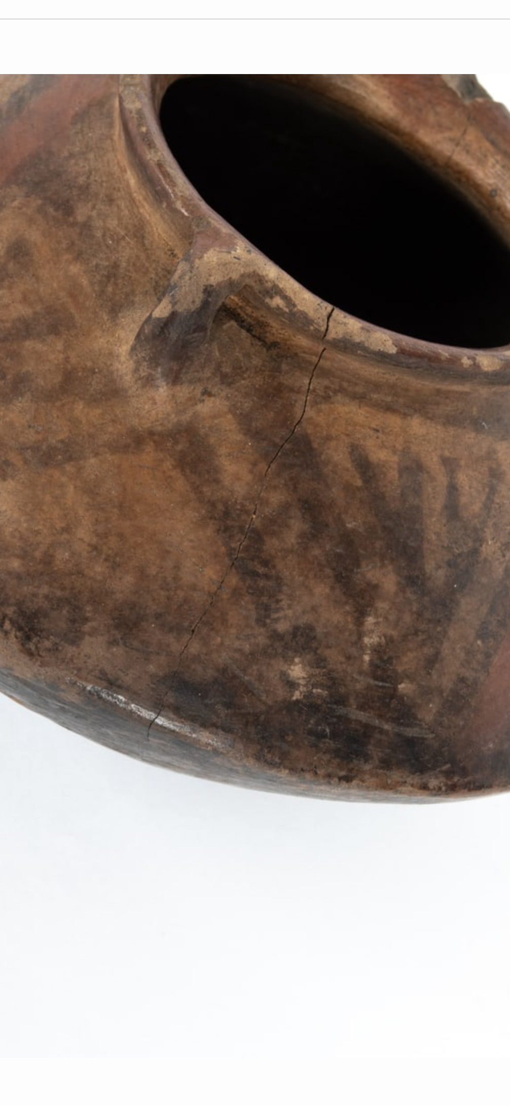 Pre-Columbian Style Polychrome Pottery Vessel with Geometric Decoration