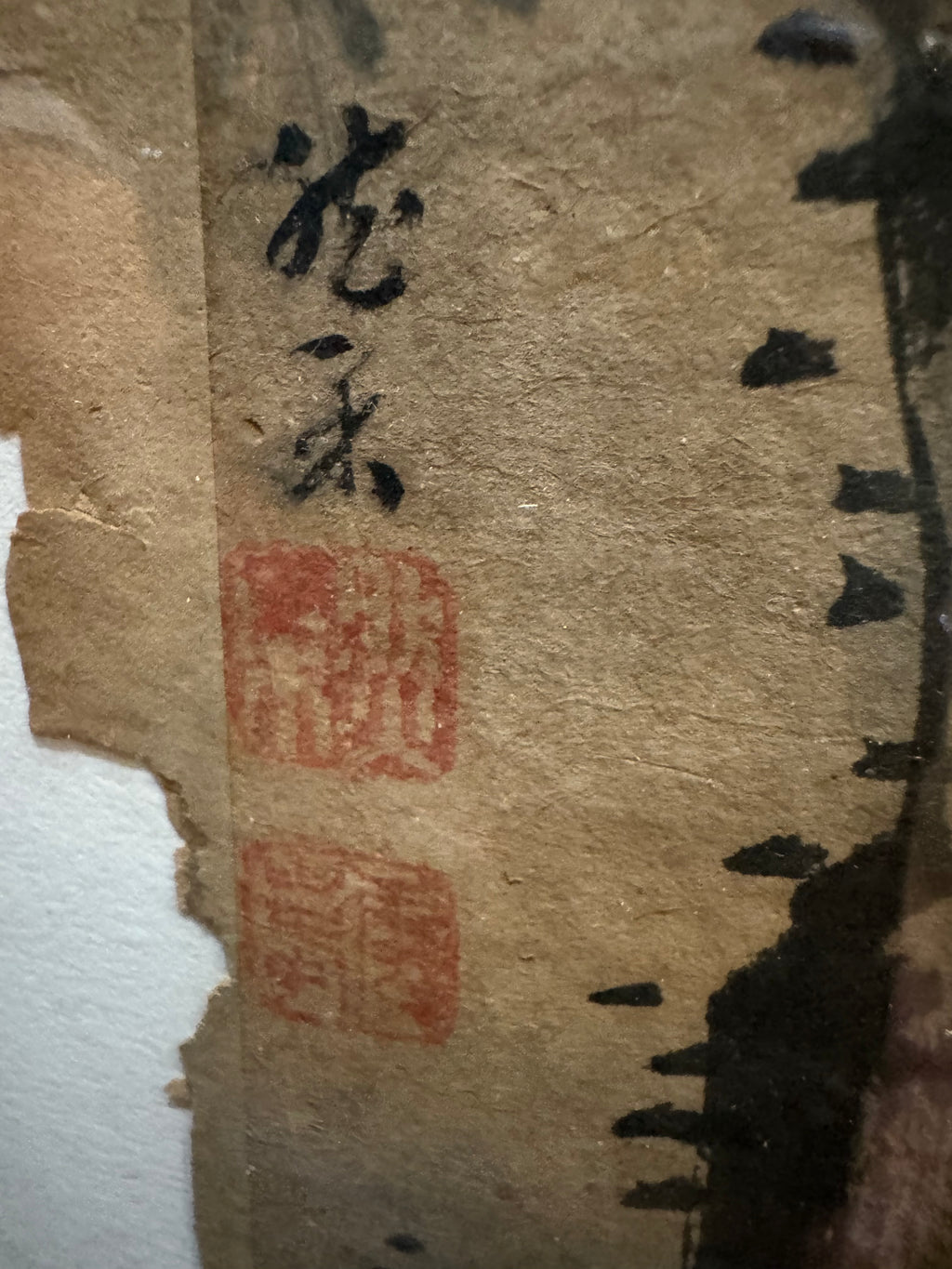Antique Chinese Tiger Paintings & Calligraphy Album Leaves – Set of Three