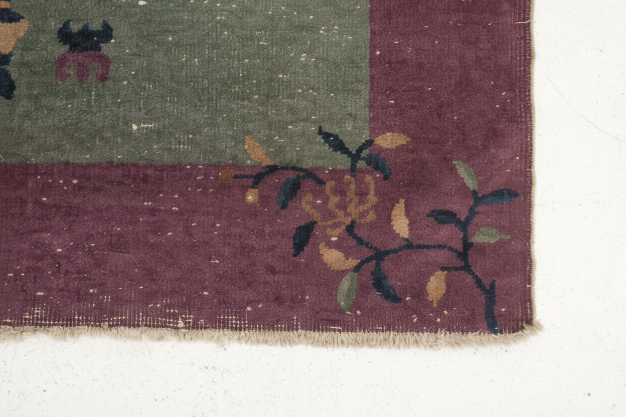 Antique Chinese Art Deco Pictorial Rug, Tianjin, c. 1920s–1930s