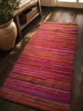 Handwoven Indian Chindi Runner – Recycled Cotton & Fabric Remnants (30” x 72”)