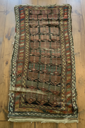 Antique Timuri Baluch Tribal Rug with Repeating Mihrab Design (c. 1900)