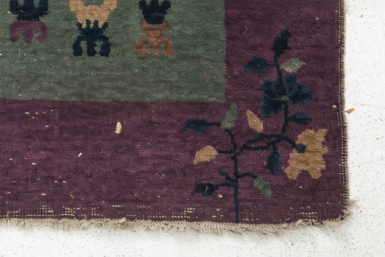 Antique Chinese Art Deco Pictorial Rug, Tianjin, c. 1920s–1930s