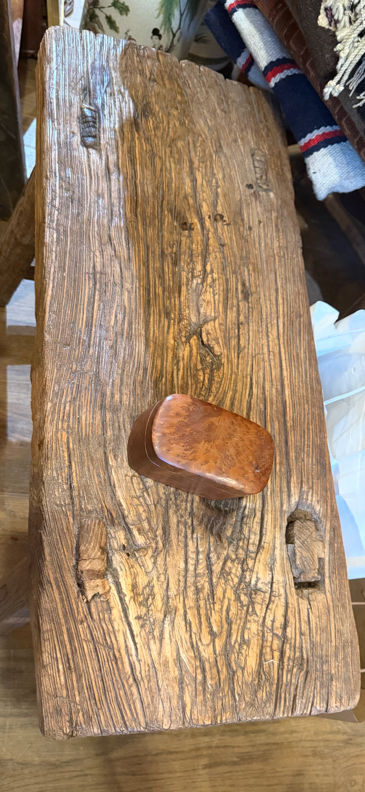 Antique Chinese Provincial Elm Bench with Rustic Patina – 31”