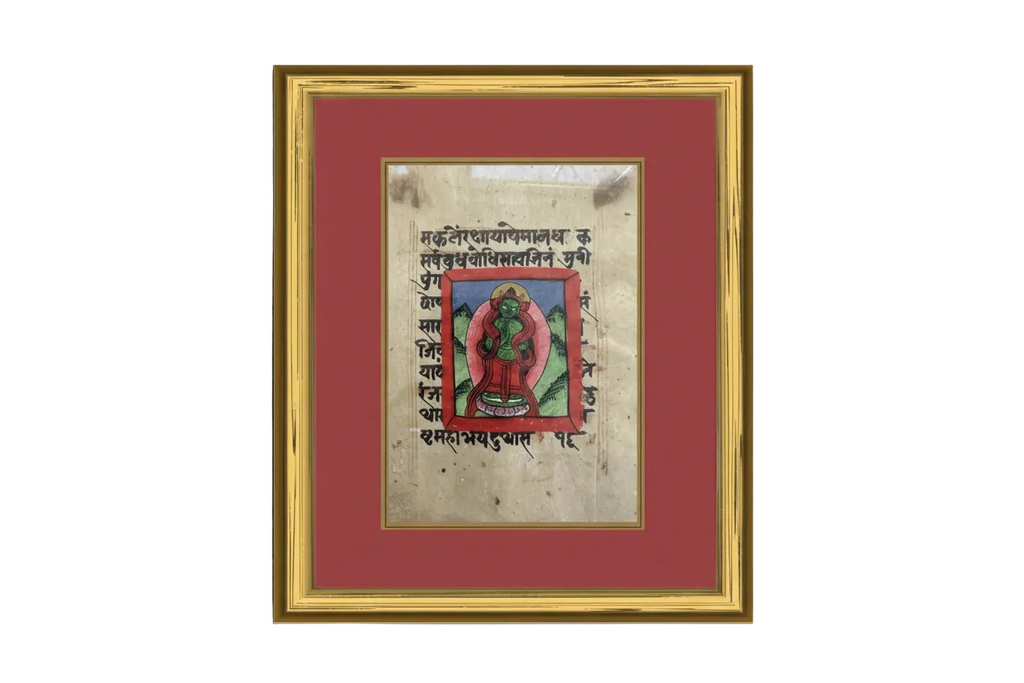Set of Six Framed Tibetan Buddhist Tsakli Ritual Paintings