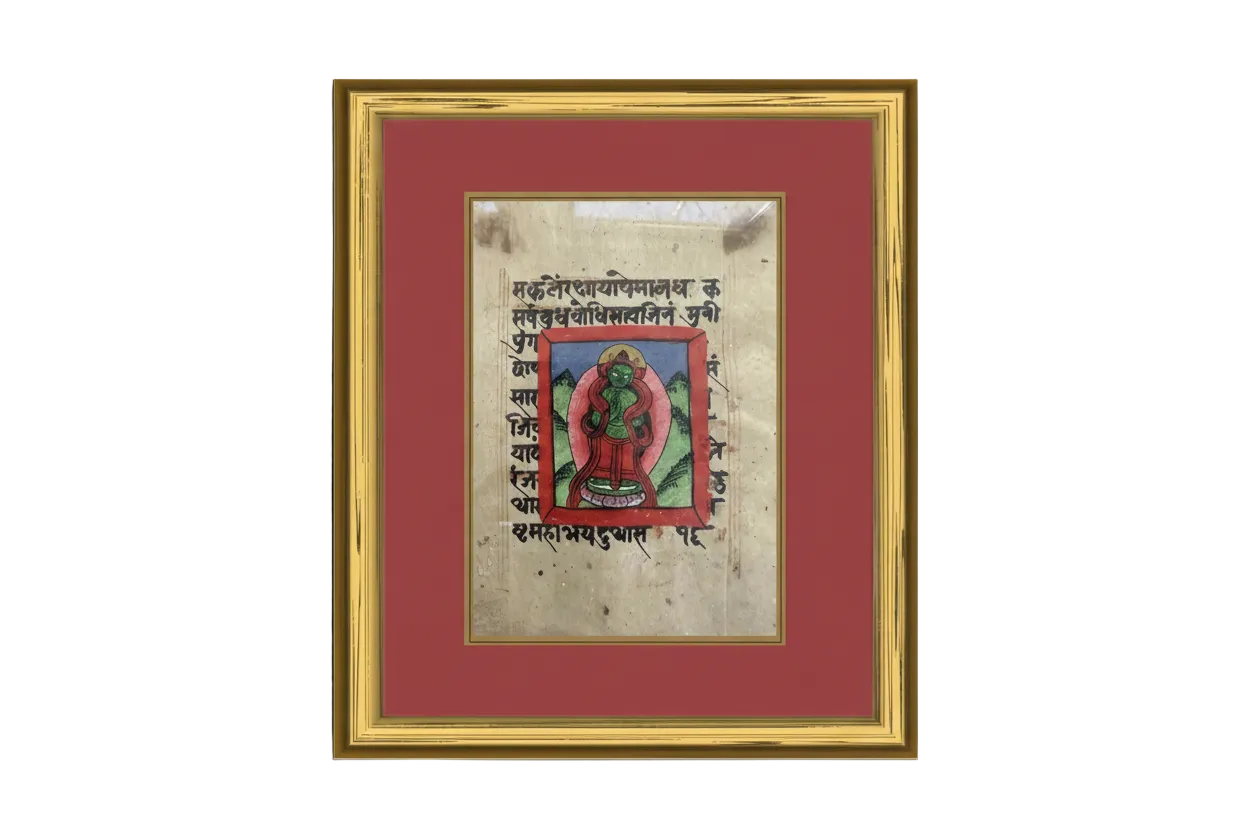 Set of Six Framed Tibetan Buddhist Tsakli Ritual Paintings