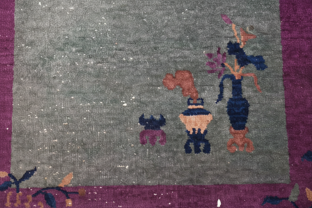 Antique Chinese Art Deco Pictorial Rug, Tianjin, c. 1920s–1930s