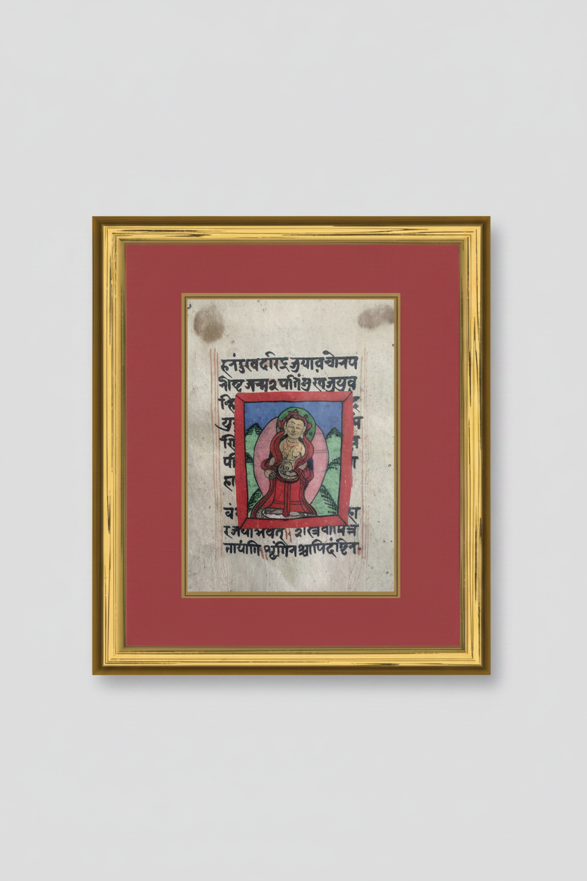Set of Six Framed Tibetan Buddhist Tsakli Ritual Paintings