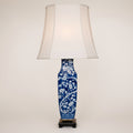 Grand 42" Vintage Blue & White "Prunus Blossom" Ceramic Table Lamp