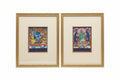 Framed Pair of Antique Tibetan Buddhist Illuminated Manuscript Leaves – Green Tara & Palden Lhamo