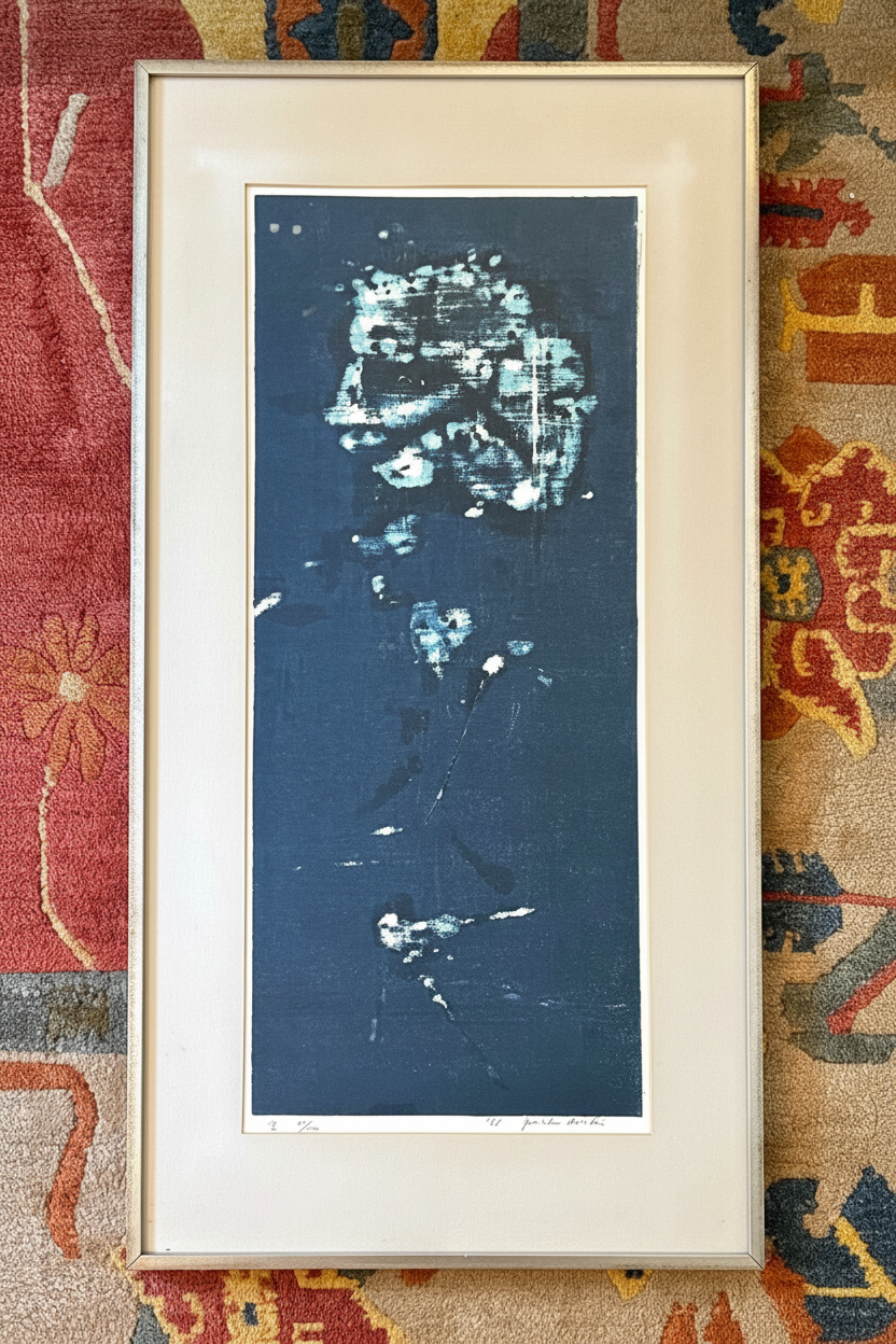 Joichi Hoshi (Japanese, 1913-1979) – 'Sora' (Sky), Rare 1961 Abstract Woodblock Print