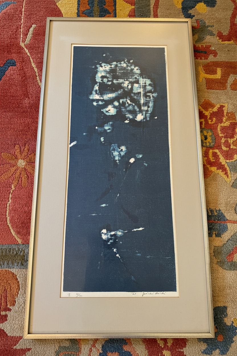 Joichi Hoshi (Japanese, 1913-1979) – 'Sora' (Sky), Rare 1961 Abstract Woodblock Print