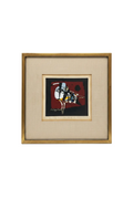 Vintage Rokushu Mizufune "Rainbow Bird" Signed Japanese Woodblock Print (Sōsaku-Hanga), Ed. 40/50