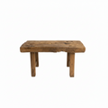 Antique Chinese Provincial Elm Bench with Rustic Patina – 31”