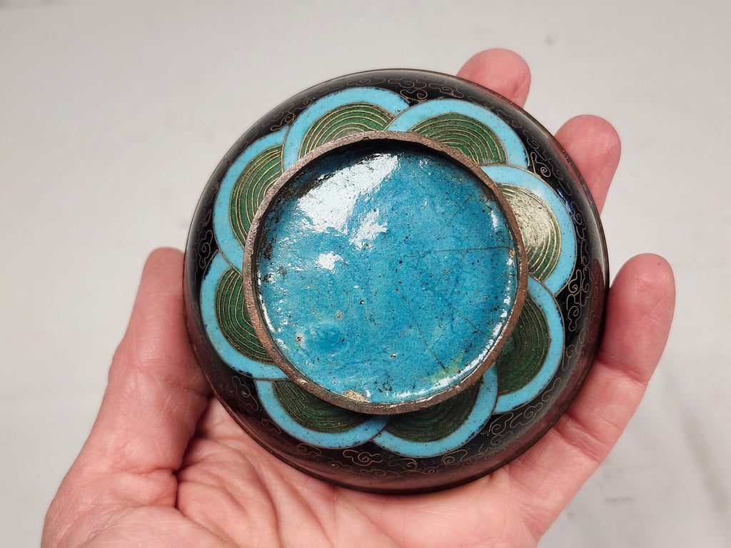 Antique Chinese Cloisonné Dragon Trinket Box – Late Qing / Republic Period