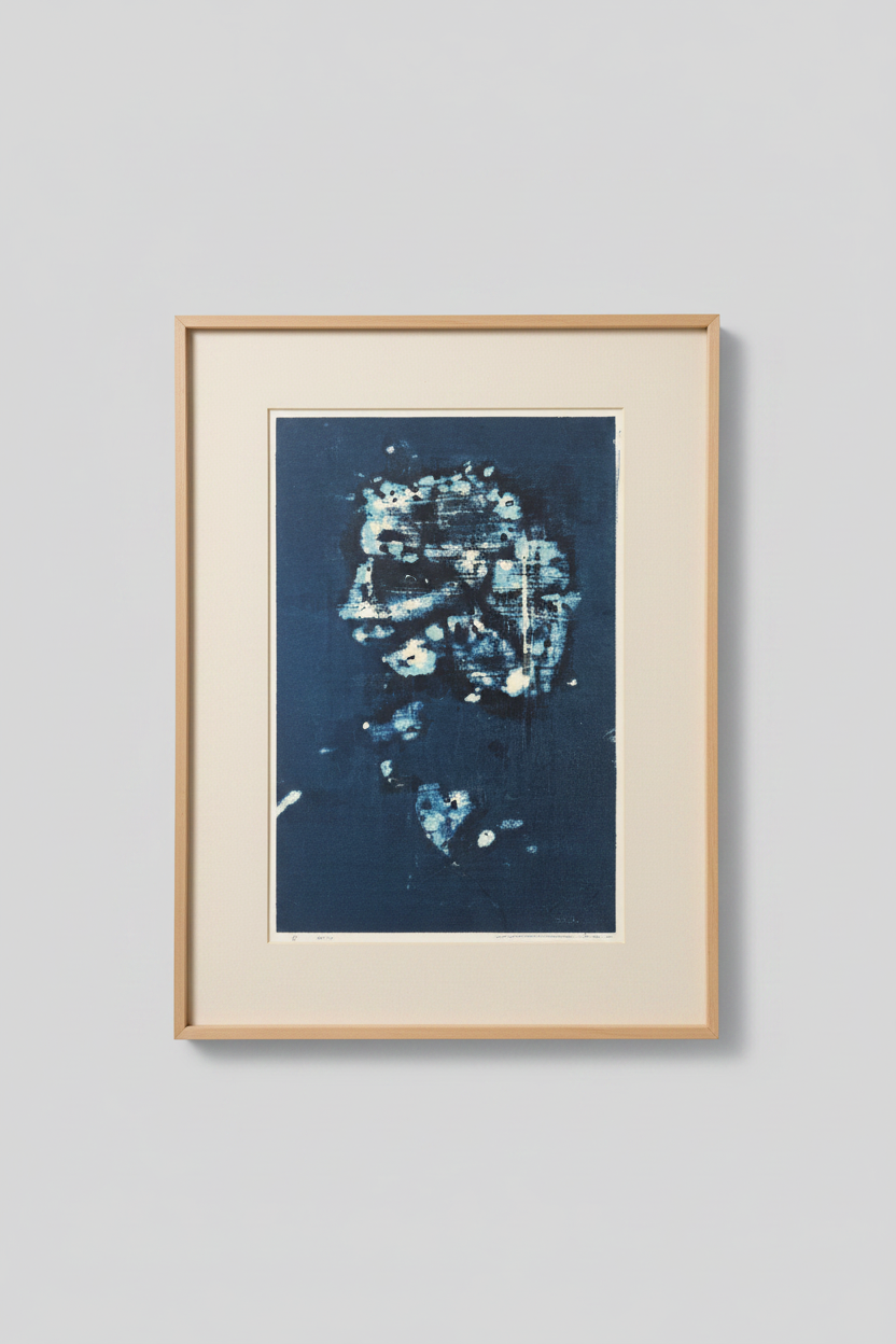 Joichi Hoshi (Japanese, 1913-1979) – 'Sora' (Sky), Rare 1961 Abstract Woodblock Print