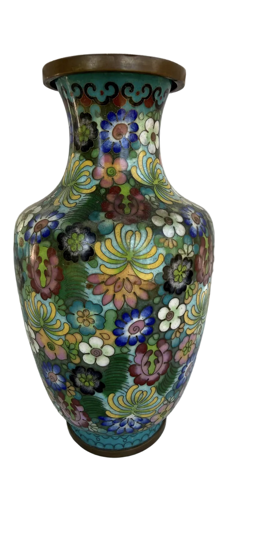 Early 20th-Century Chinese Cloisonné Millefleur Vase