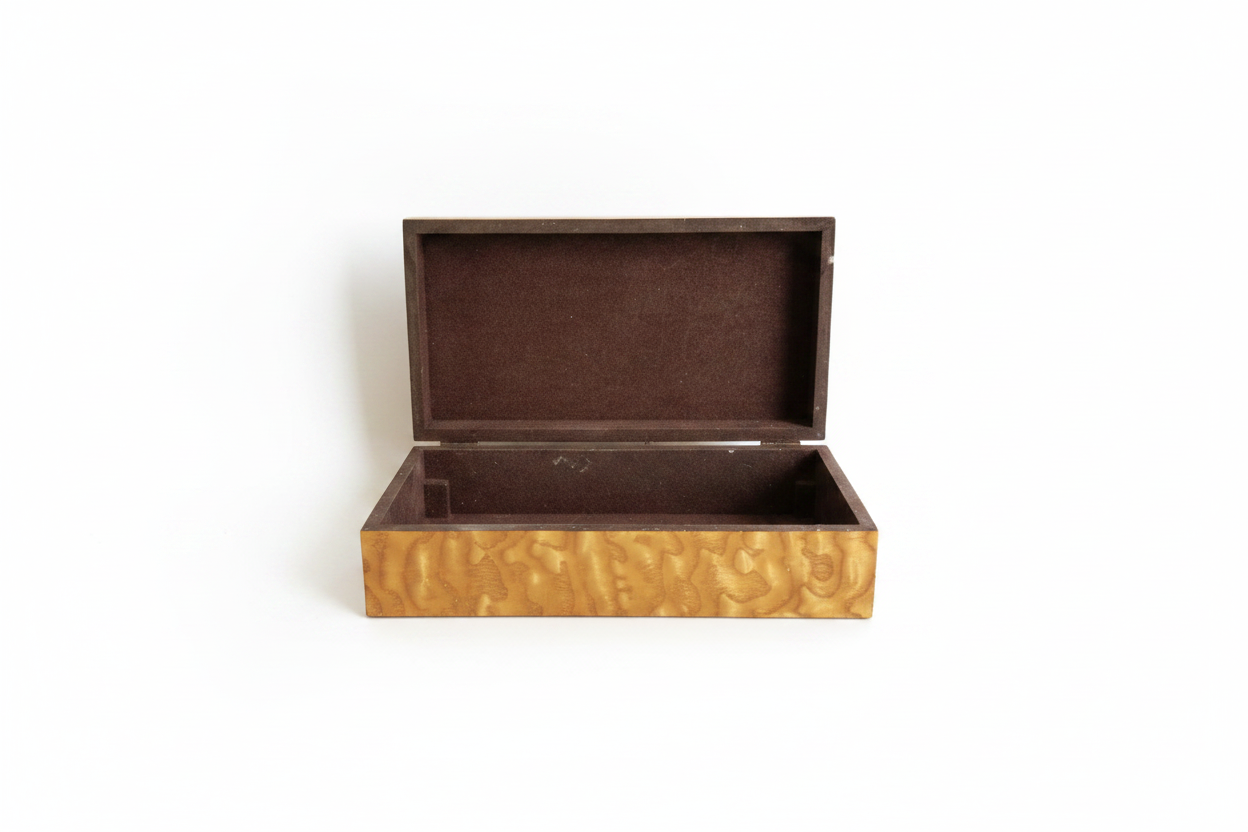 Vintage Chinese Jinsi Nanmu Wood Jewelry Box – Golden Thread Grain