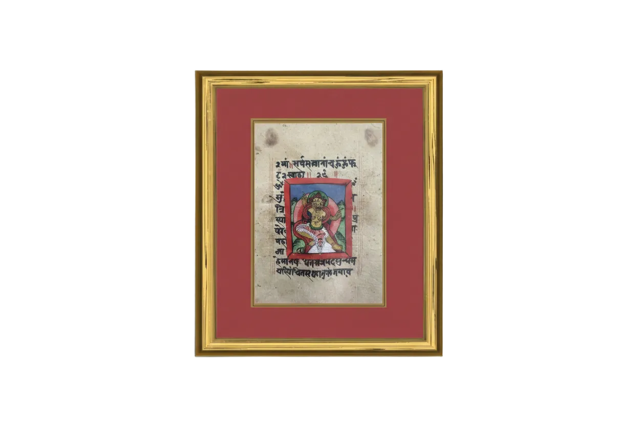 Set of Six Framed Tibetan Buddhist Tsakli Ritual Paintings