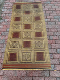Vintage Dayak Borneo Handwoven Rattan Tribal Mat, Indonesia, 20th Century – 75”