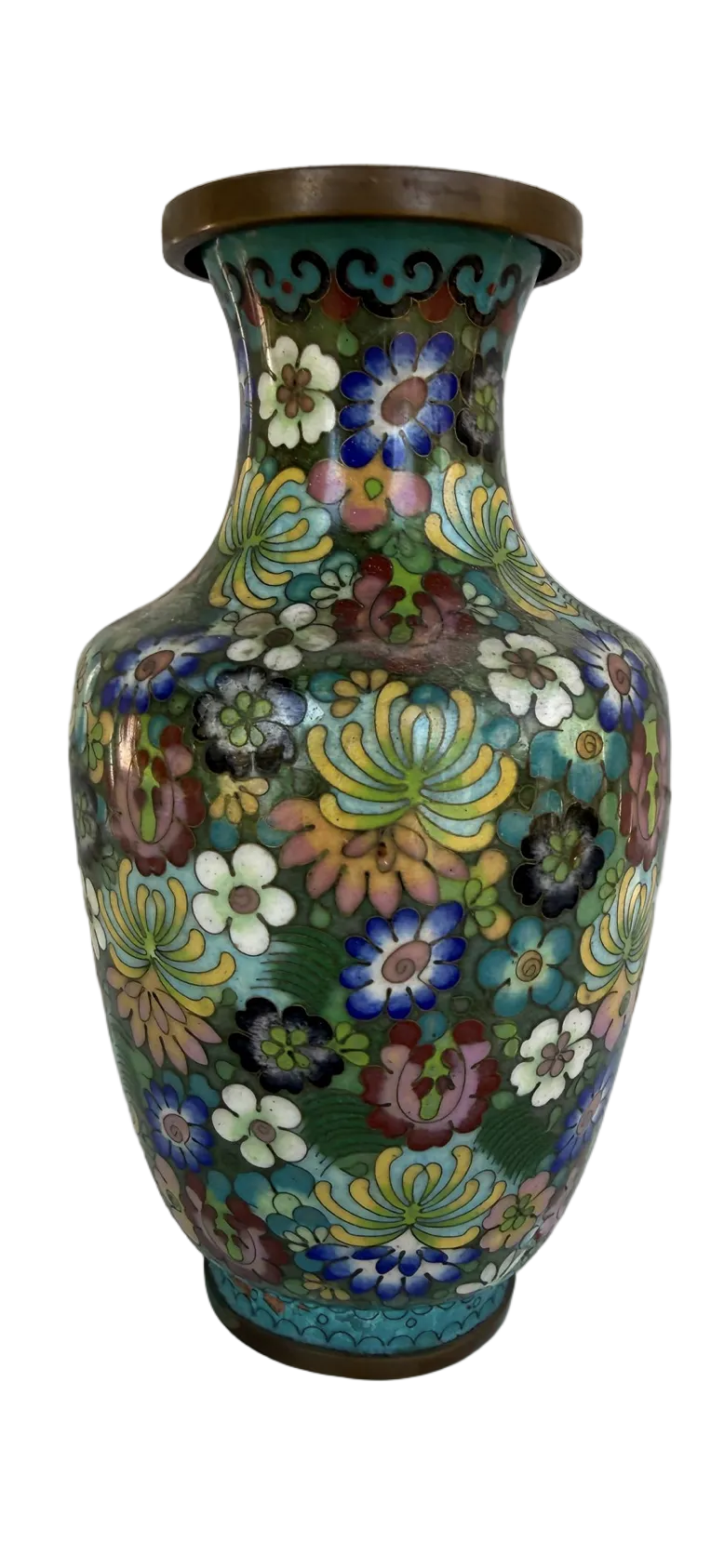 Early 20th-Century Chinese Cloisonné Millefleur Vase