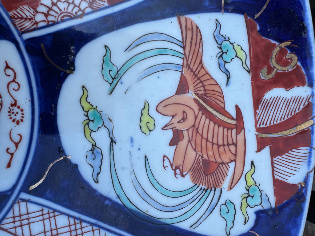 Pair of Large Japanese Imari Porcelain Chargers, 17.75”, Meiji/Taishō Period
