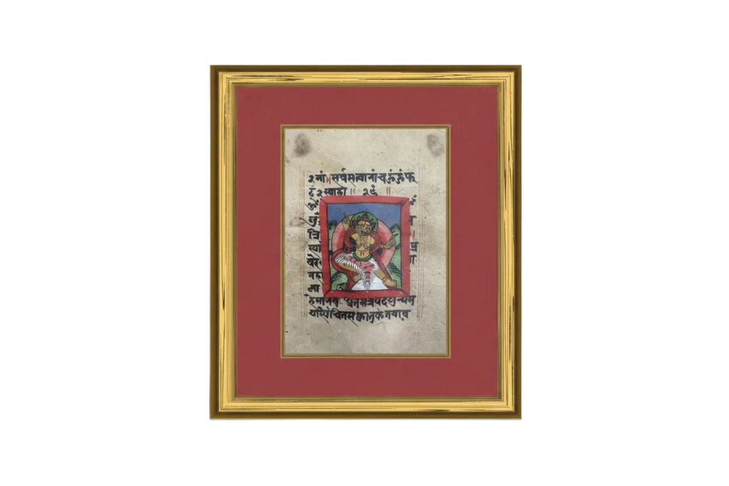 Set of Six Framed Tibetan Buddhist Tsakli Ritual Paintings