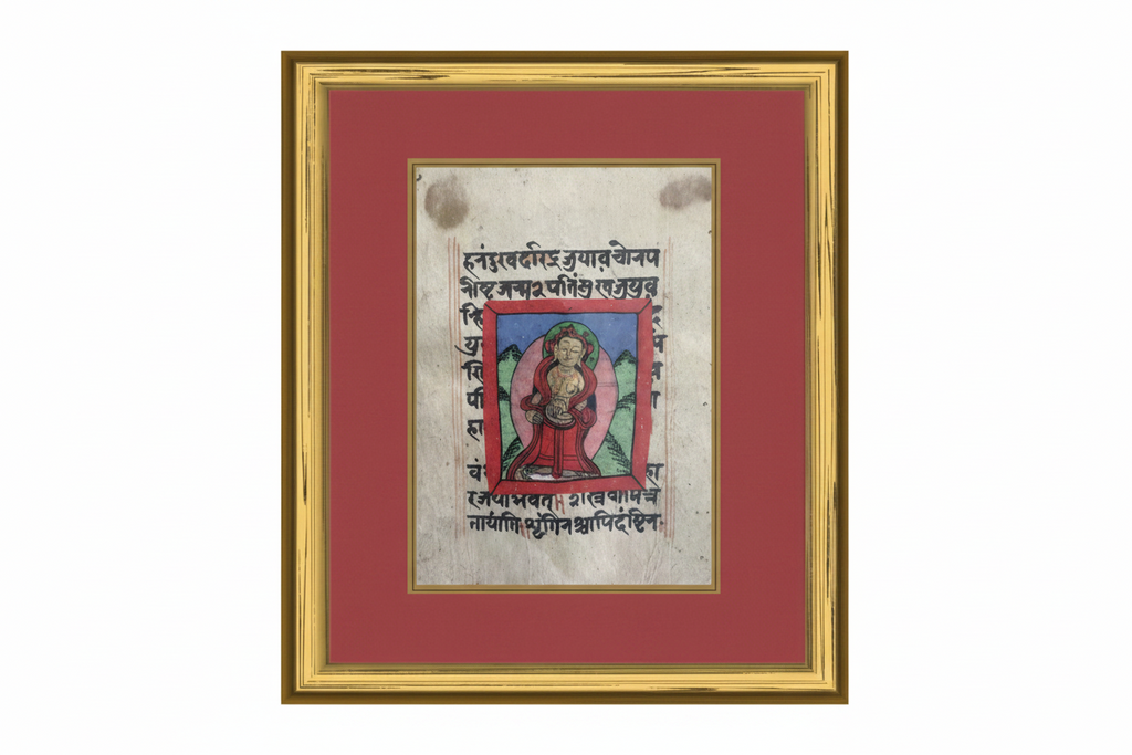 Set of Six Framed Tibetan Buddhist Tsakli Ritual Paintings