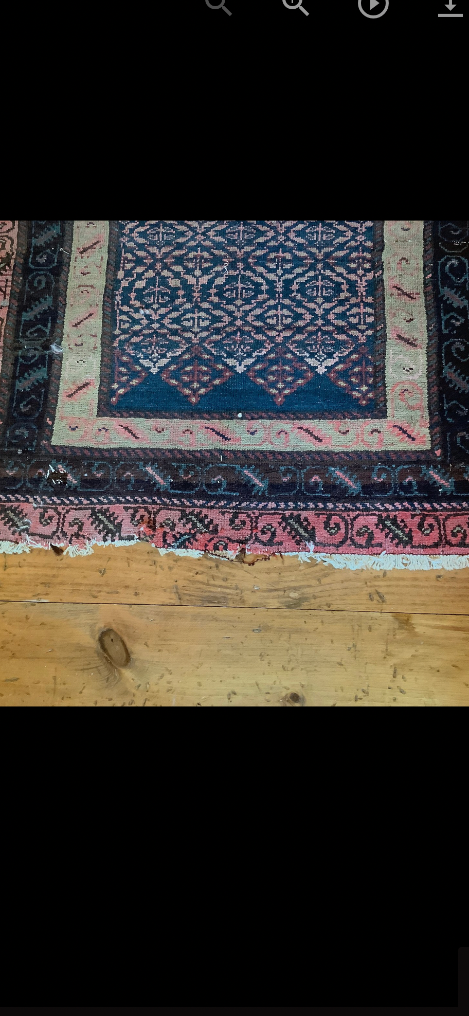 Antique Distressed Persian Tribal Runner – Hand-Knotted Wool (6' x 3.5')