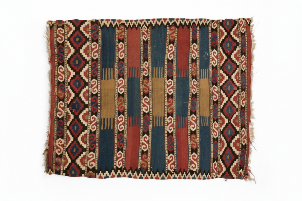 Antique Shahsavan Tribal Kilim Flatweave, Caucasus / Northwest Persia, c. 1900