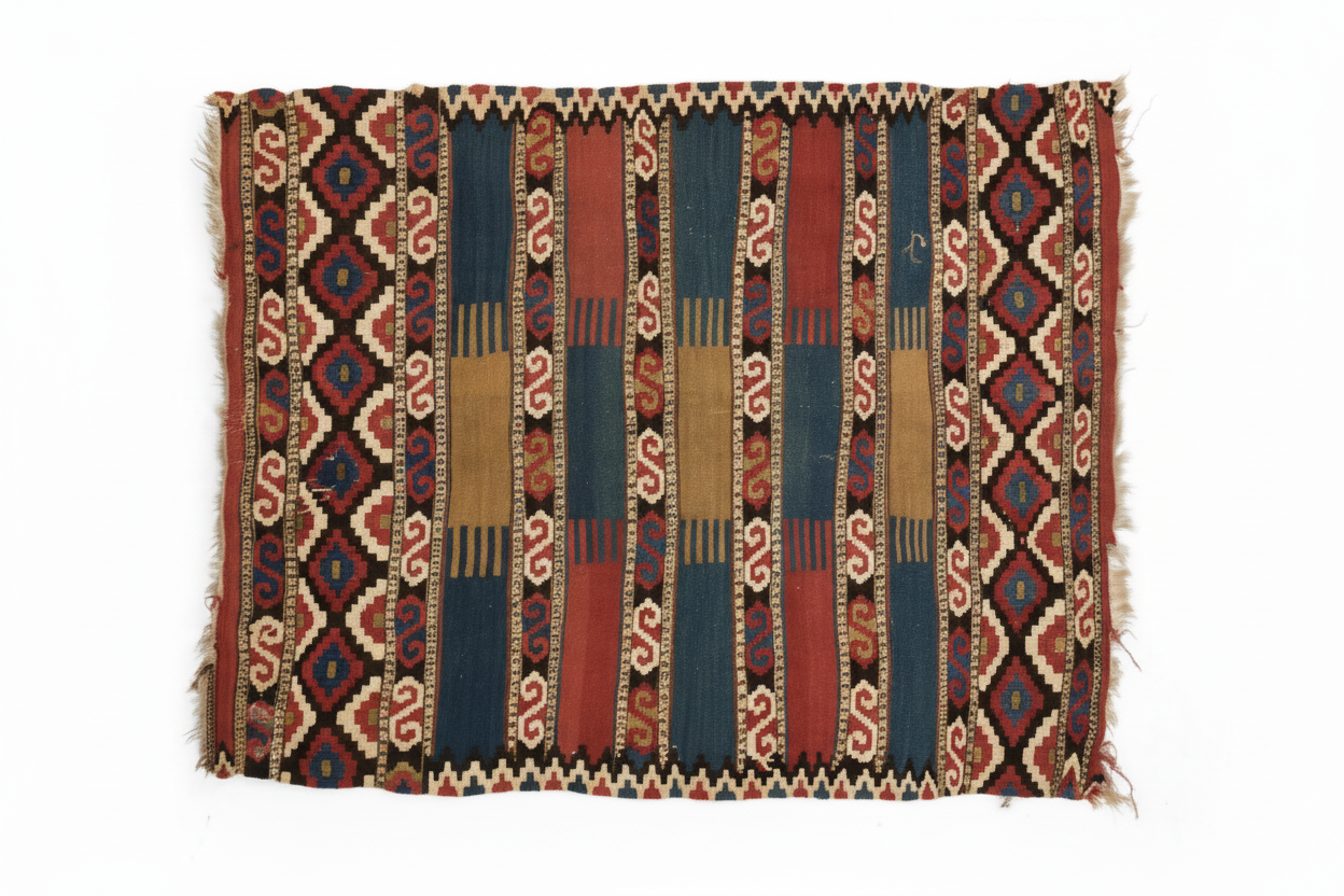 Antique Shahsavan Tribal Kilim Flatweave, Caucasus / Northwest Persia, c. 1900