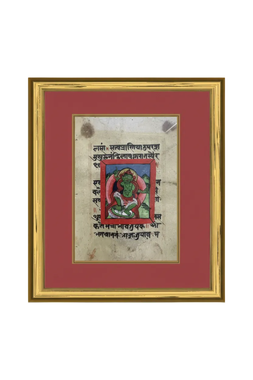 Set of Six Framed Tibetan Buddhist Tsakli Ritual Paintings