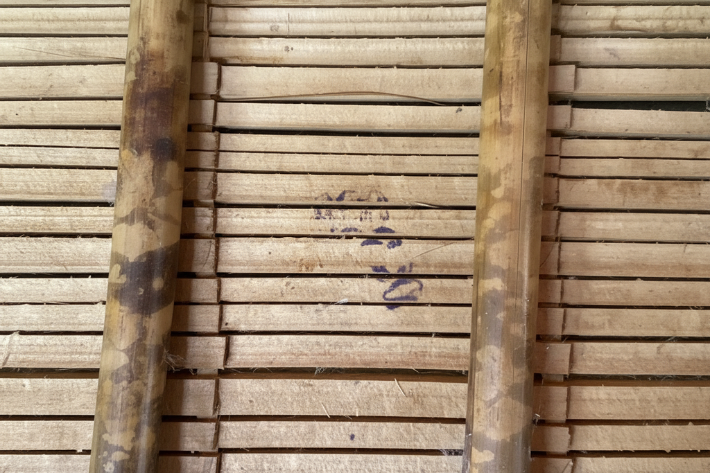 Vintage Tortoiseshell Burnt Bamboo Nesting Tables – Set of Three, c. 1960