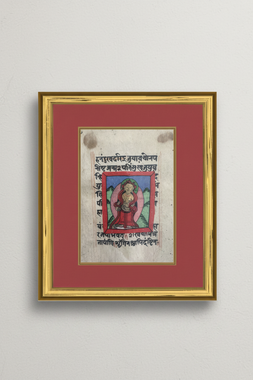 Set of Six Framed Tibetan Buddhist Tsakli Ritual Paintings