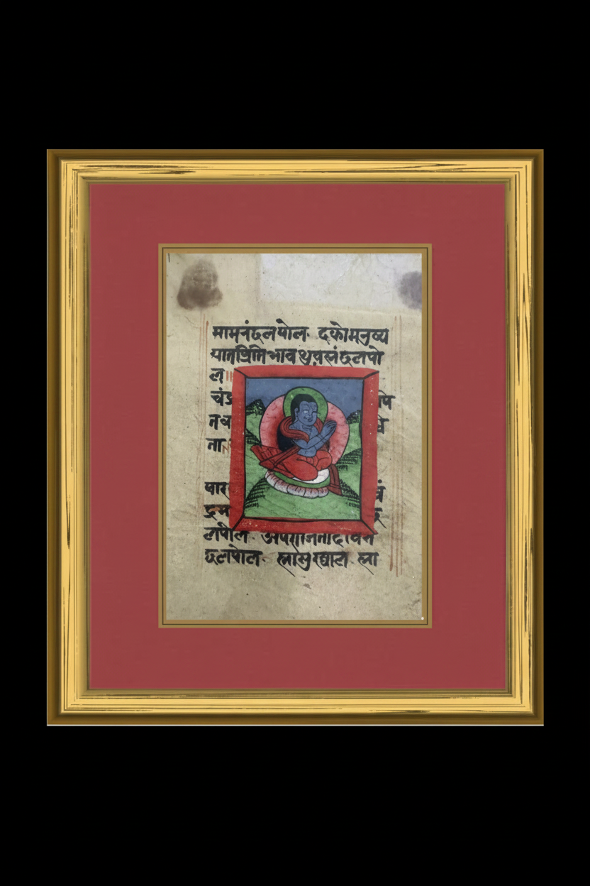 Set of Six Framed Tibetan Buddhist Tsakli Ritual Paintings